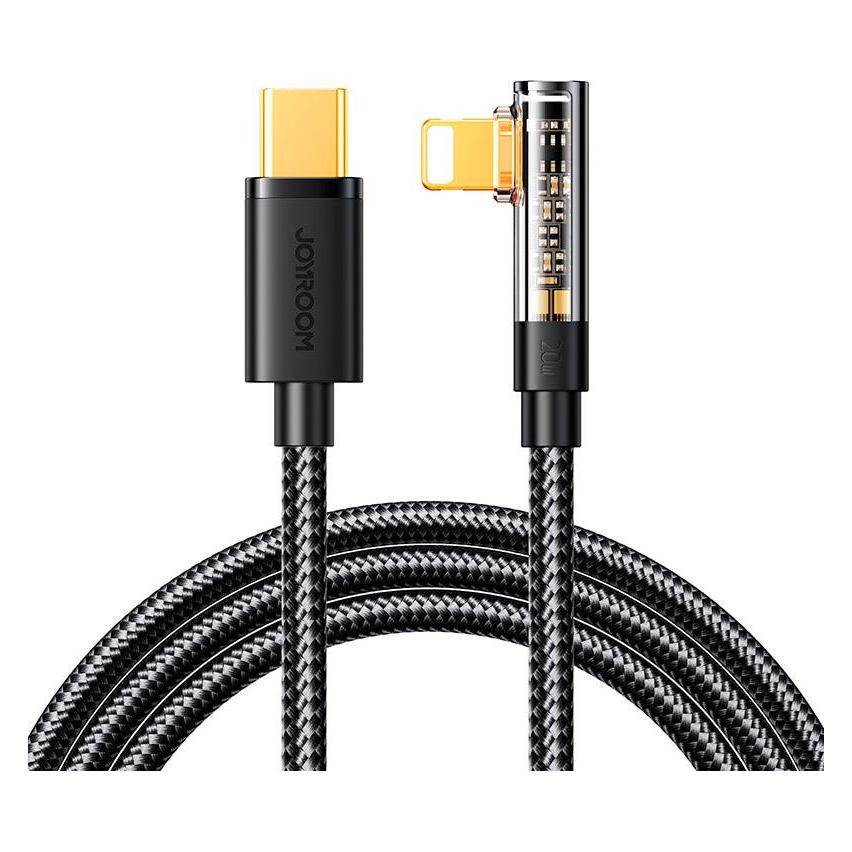 Joyroom S-CL020A6 20W Type-C to Lightning Right Angle Fast Charging Data Cable 1.2m-Black (1.20 m, USB 2.0, 20 W) (S-CL020A6)