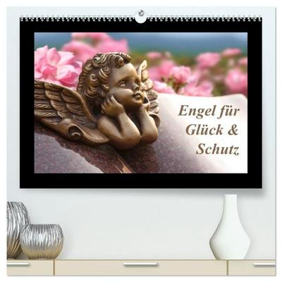 Engel für Glück & Schutz (hochwertiger Premium Wandkalender 2027 DIN A2 quer), Kunstdruck in Hochglanz
