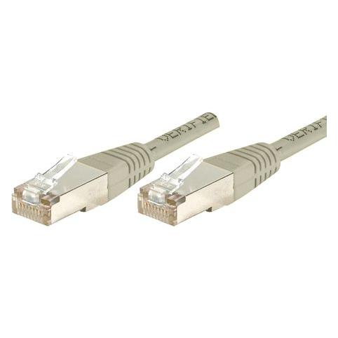 Exertis Connect Patchkabel F/UTP, CAT.5e, grau, 0,5 m Patchkabel mit besonders schmalem Knickschutz (F/UTP, CAT5e, 0.50 m) (847050)