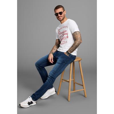 T-Shirt AJC, Herren, Gr. 3XL (64/66), weiß, Jersey, Obermaterial: 100% Baumwolle, bedruckt, unifarben, schmal, Rundhals, Shirts T-Shirt, Kurzarm, schmale Passform, im Vintage-Design
