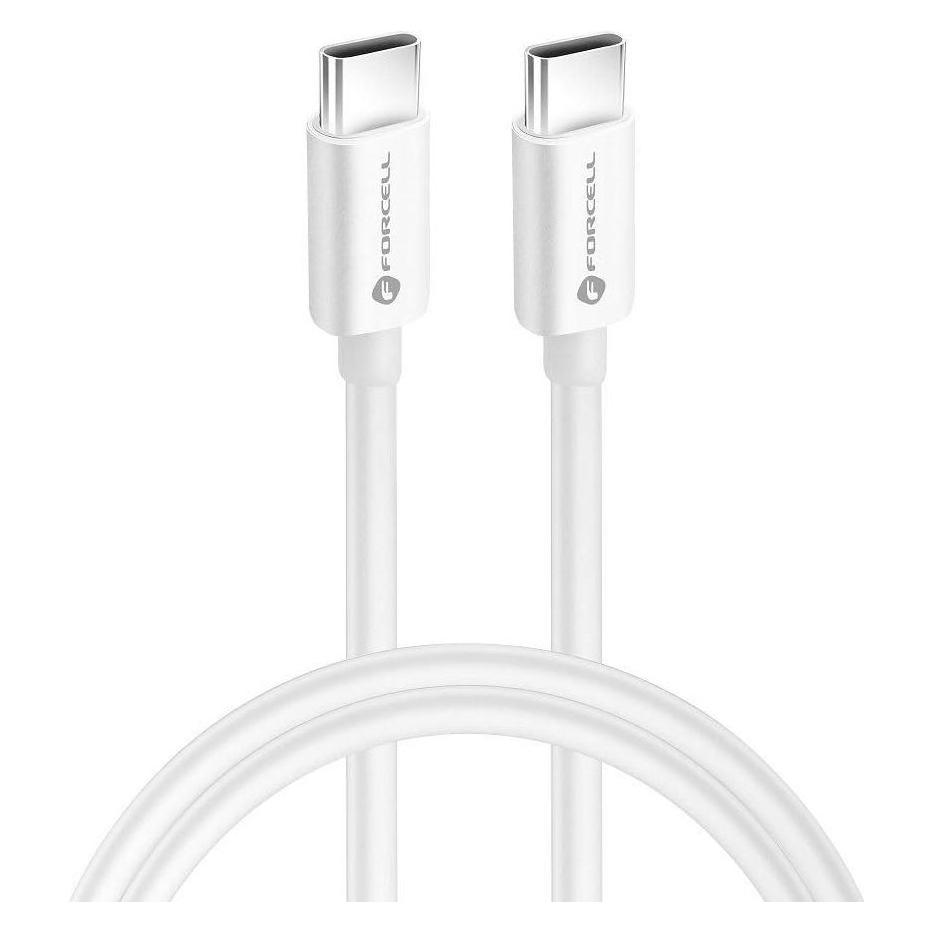 Forcell Cable F-ENERGY C338 cable Type C to Type C PD QC4.0 3A 60W 1 m white (1 m, 60 W) (C338W-10)