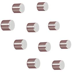Sigel Neodym Magnet C5 Strong (Ø x H) 10 mm x 10 mm Zylinder Silber 10 St. BA701
