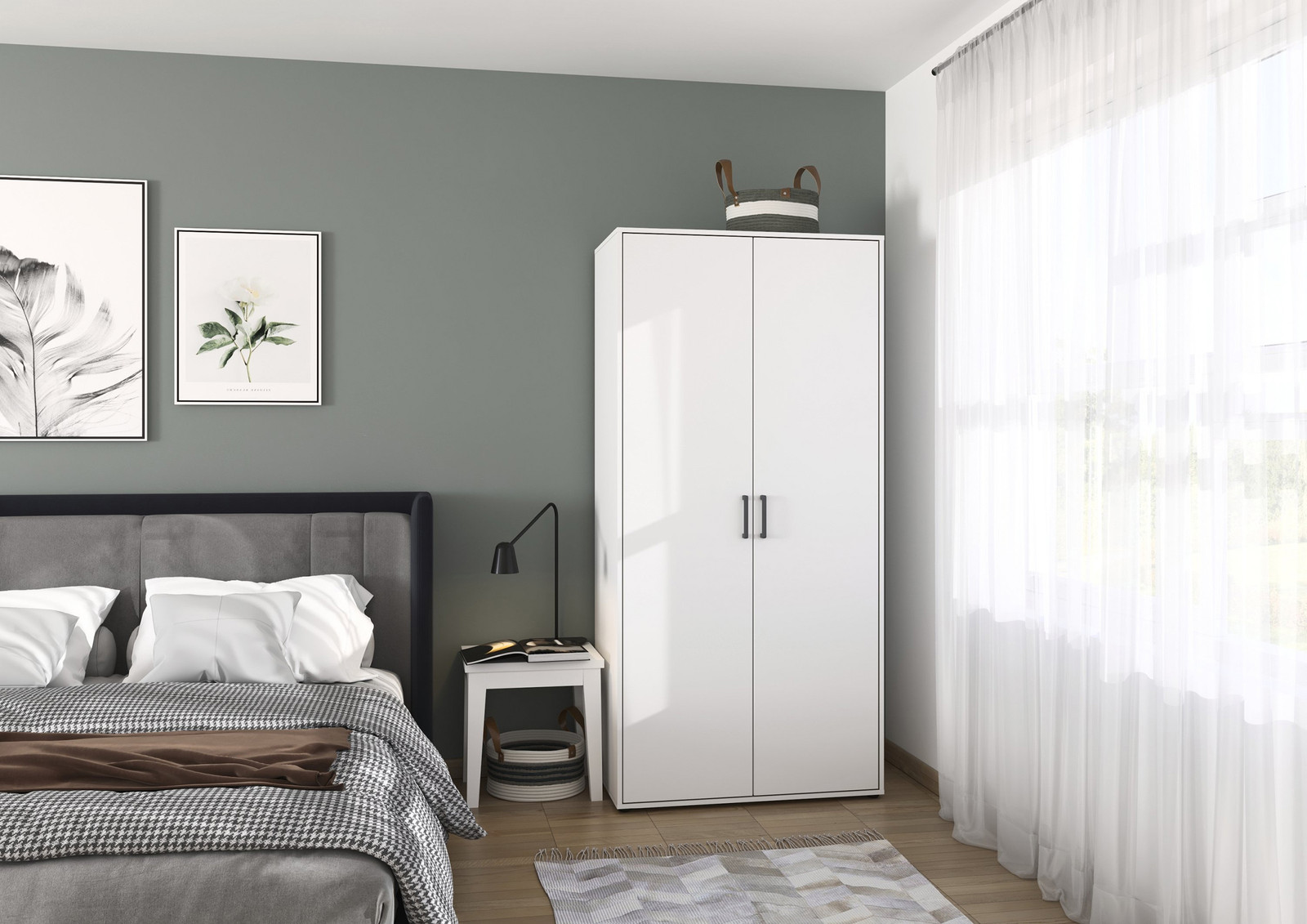 home24 Voyager Draaideurkast wit/alpinewit