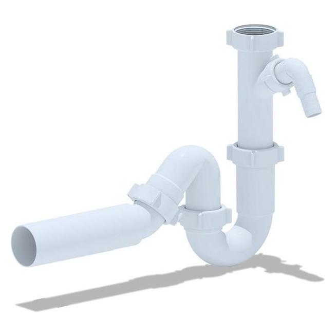 Ani Plast WASHBASIN SIPHON 11/2X40 WITH BRANCH D50 (Flaschensiphon) (33034048)