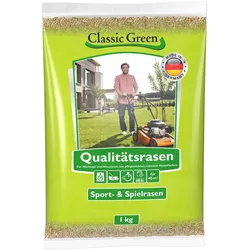 Classic Green Rasen Sport & Spiel | 1kg Rasensaat