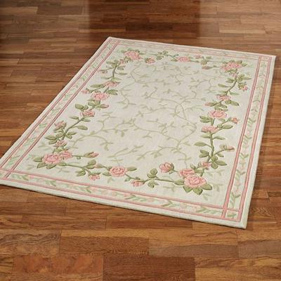 Touch of Class "Blush Bloom Rectangle Rug, 3'6"" x 5'6"", Blush"