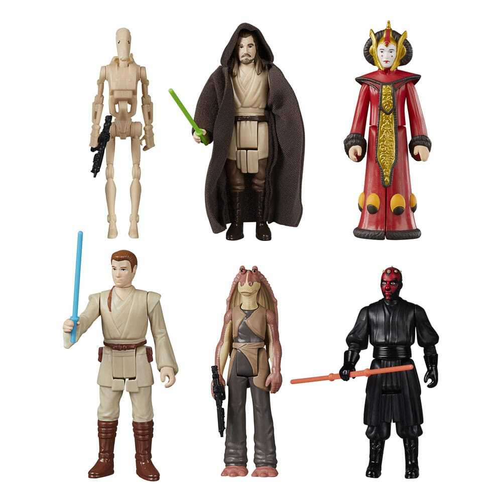 Hasbro Star Wars Episode I Retro Collectie Actiefiguren The Phantom Menace Multipack, 10 cm