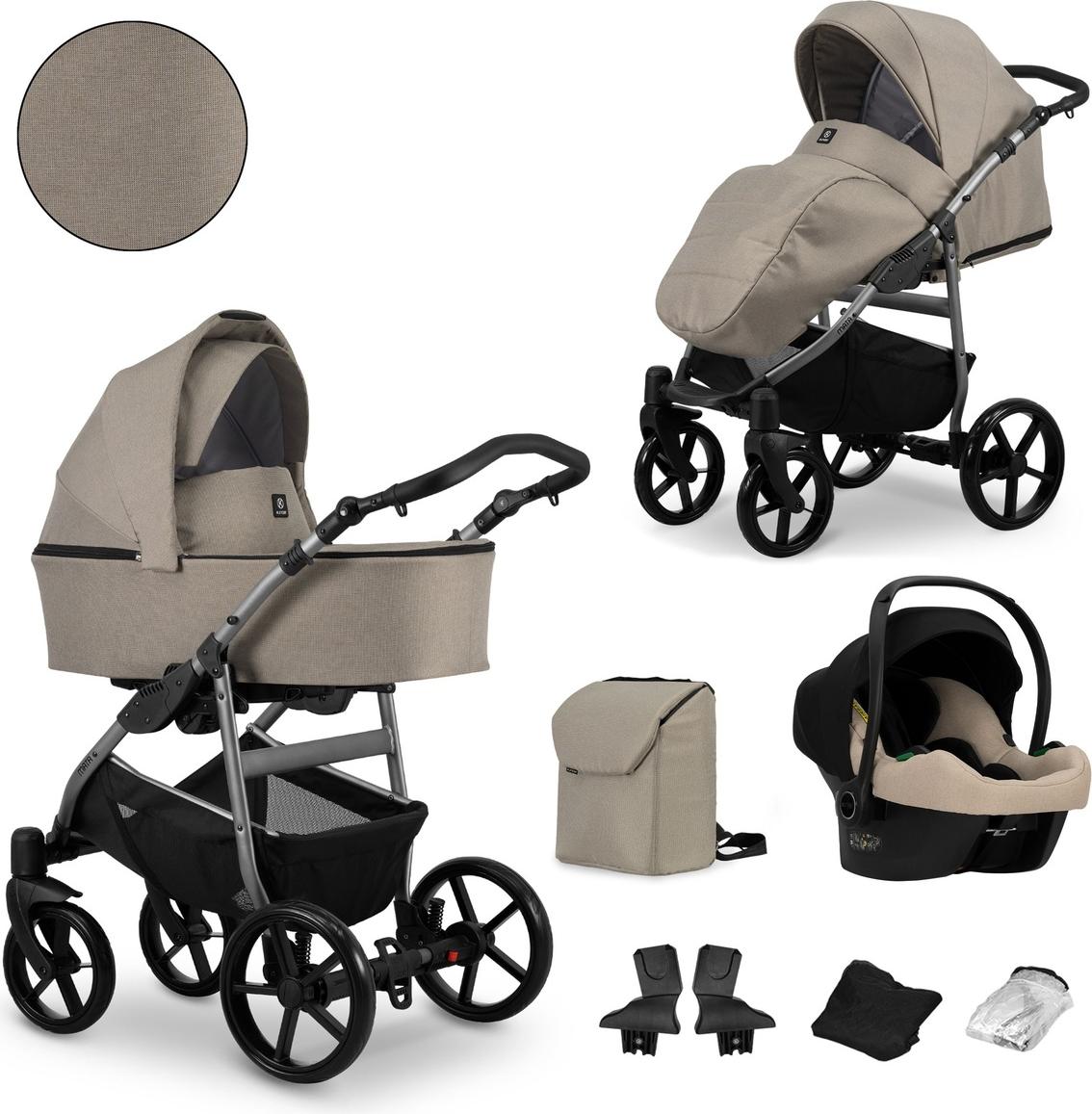 Kunert MATA 3in1 Kinderwagen in Braun/Mocca mit COSMO Ausstattung