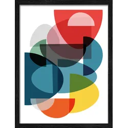 Gerahmtes Bild COLORFUL HALF (BHT 32,50x42,50x2 cm) - BHT 32,50x42,50x2 cm