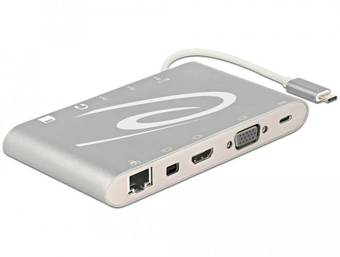 DeLOCK Dockingstation USB Type-C 3.1 silbergrau 87298