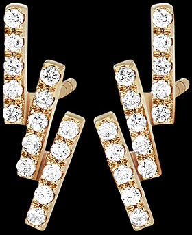 Edenly Ohrringe Frische - Polaris - Gelbgold, 18 Karat, mit Diamanten