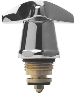 ASW Sanitär-Oberteil 453012 Markierung blau/rot 1/2", Messing, mit Metalldreisterngriff