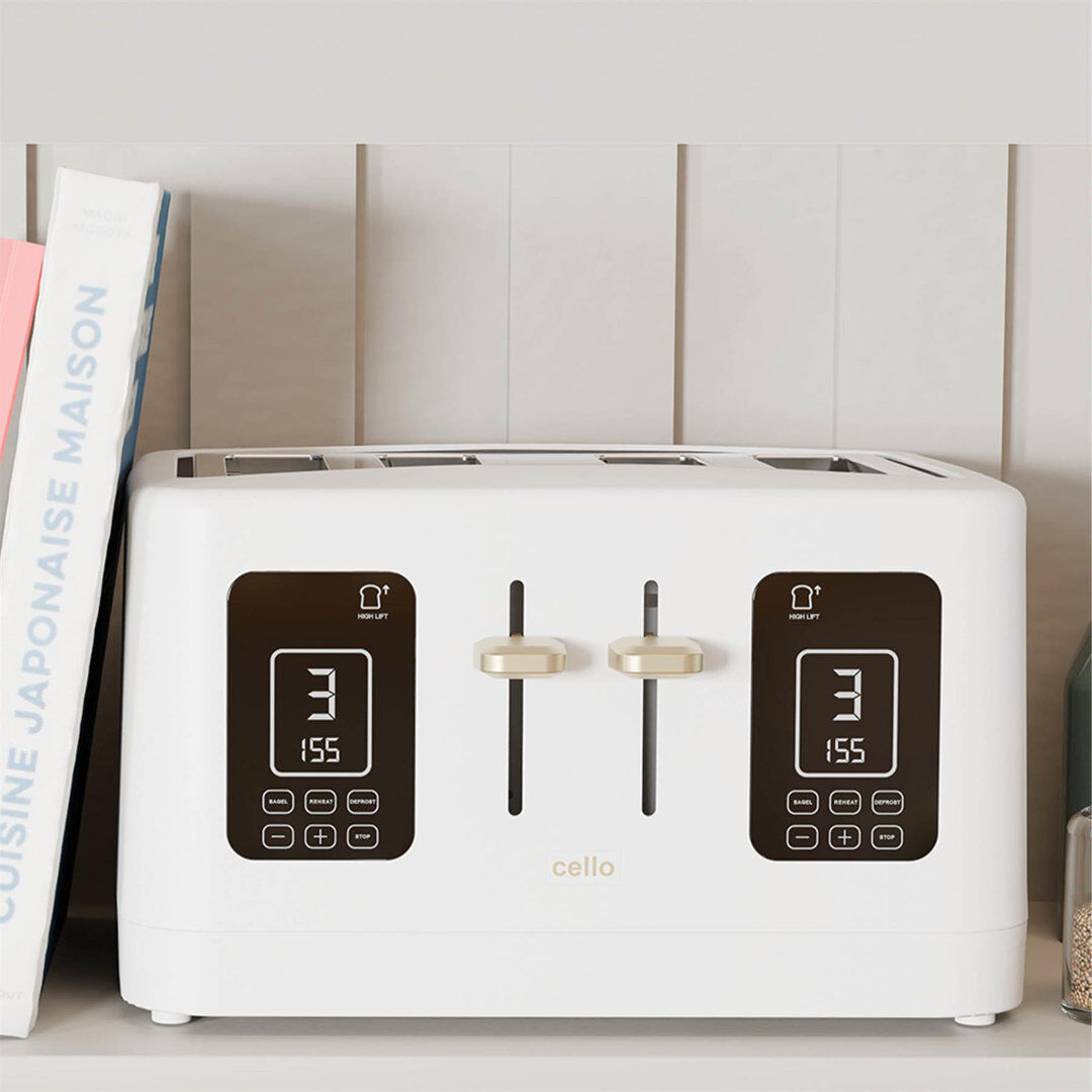 Cello 4 Slice Digital Toaster White 4 - Slice