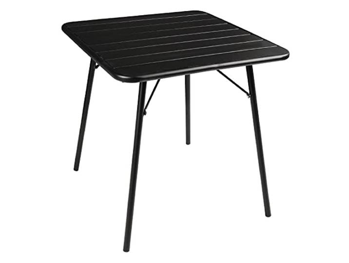 Bolero cf-mt-e030 schwarz Lattenrost quadratisch Stahl Tisch, 700 mm, schwarz