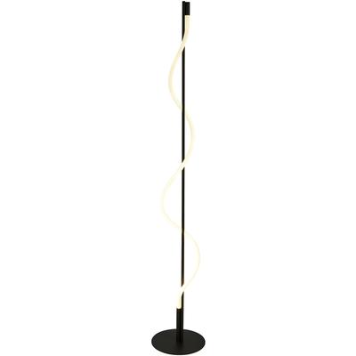 SEARCHLIGHT Stehlampe "Serpent Floor Lamp - Black Metal & Opal Tube", schwarz (matt schwarz und weiß), 1, Ø 23cm H: 141cm, 1 Stk., Leuchten, Stehlampe