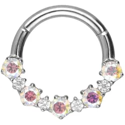 Titan Segmentring Clicker EINGEFASSTE KRISTALLE