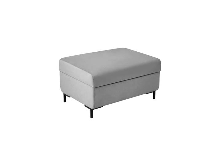 Design Sitzpouf „Yanis“ Samt Grau CXL by Christian Lacroix