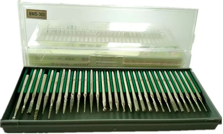 INF Ensemble de 30 fraises diamantées pour ponceuse à ongles, tige de 2,35 mm