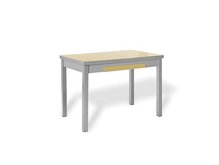 ASTIMESA Ausziehbarer Küchentisch mit Flügeln, Beige, 70 x 110 cm