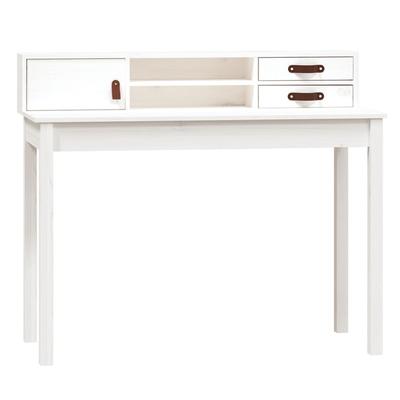 Helloshop26 - Schreibtisch Tisch Arbeitsplatz Computermöbel Arbeitszimmer 110 x 50 x 93 cm massives weißes Kiefernholz 02_0023507