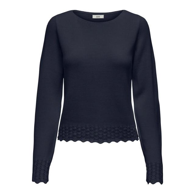 Jacqueline de Yong Grace l/s boatneck struc pullover knt