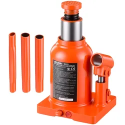 VEVOR Hydraulischer Flaschenheber 12 t Hubbereich 152–272 mm Wagenheber für Schwere Pickups Mittelschwere Lkw Wohnmobile und Fahrzeugreparaturen, mit Verbreiterter Basis und Dreiteiligem Langem Griff