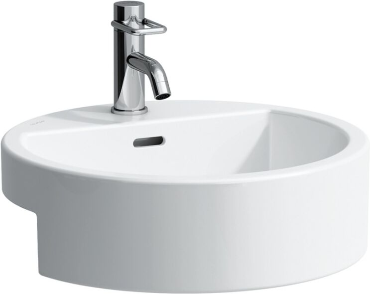 LAUFEN Halbeinbauwaschtisch Living City 460x460, weiß, 81343.1, 8134310001091 H8134310001091