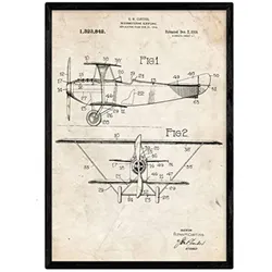 POSTER Aufklärungsflugzeug Patent A3 Rahmenlos