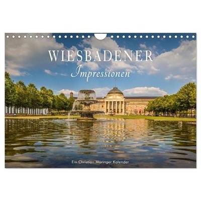 Wiesbadener Impressionen (Wandkalender 2027 DIN A4 quer), CALVENDO Monatskalender