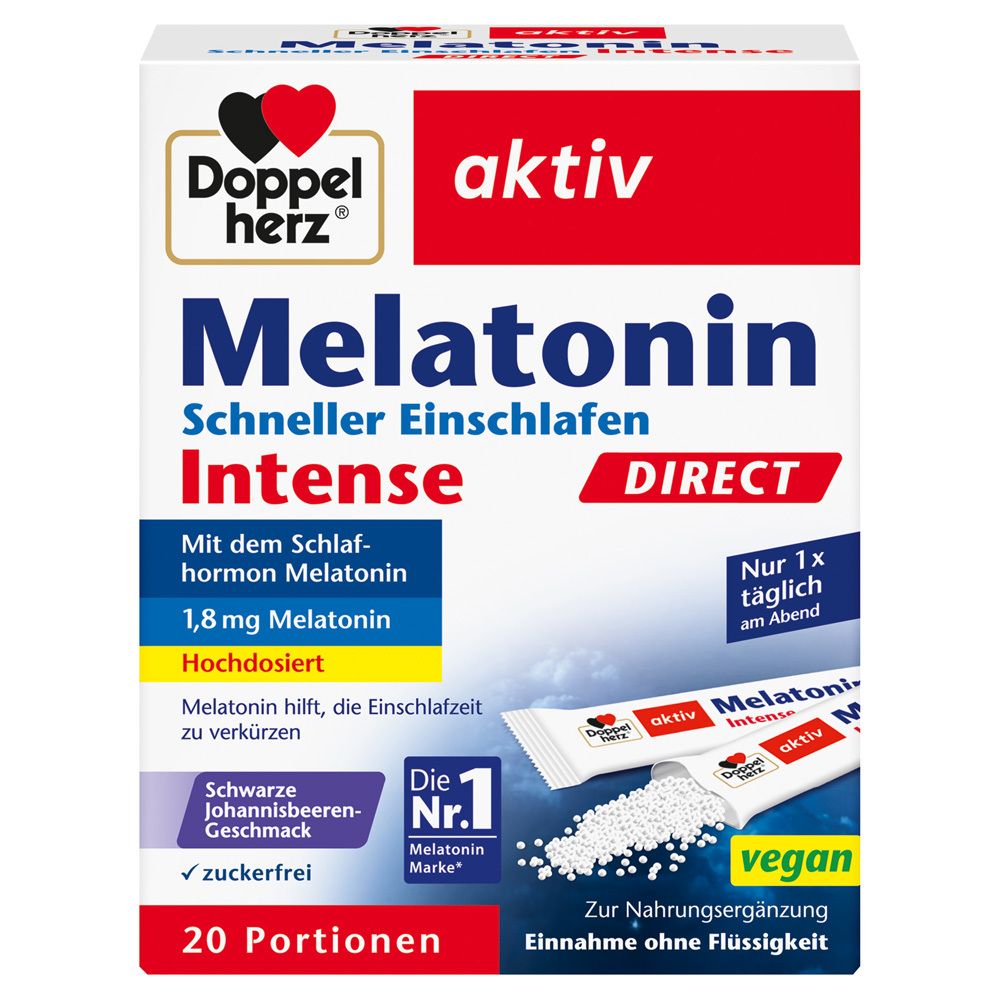 Doppelherz Melatonin Direct Schneller Einschlafen 20 St Pellets