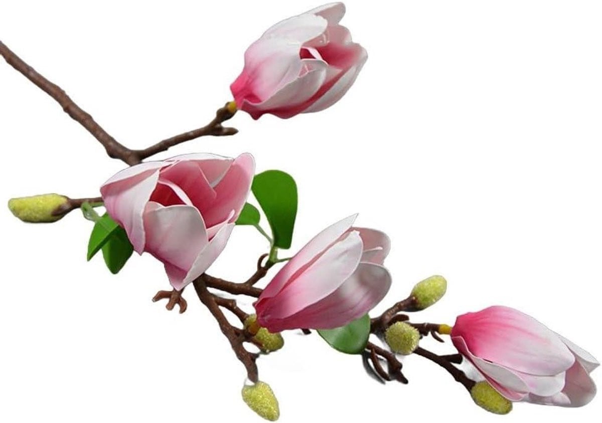Kunst Magnolia Orchidee Roze - Decoratieve Bloemen - Hoogte: 65 cm
