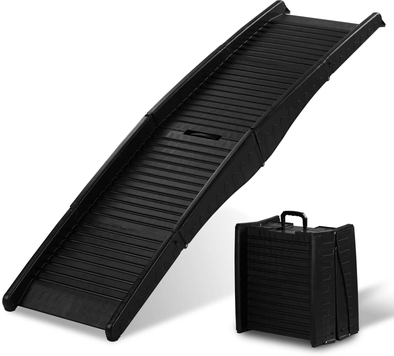 USA Free Shipping Shop Folding Dog Ramp Lightweight Portable Pet Ramps For Travel, Bed, Couch, And Stairs Tri Fold Design For Large Dogs Folding Dog Ramp Lightweight Portable Pet Ramps For Travel, Bed, Couch, And Stairs Tri Fold Design For Large Dogs