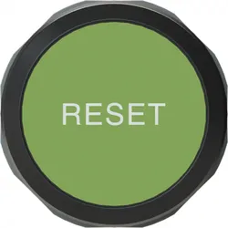 ABB MP9-1234 Drucktaster grün "RESET", flach-tastend, Frontring:, Kunststoff schwarz nicht beleuchtbar