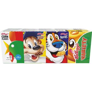 Kelloggs Cornflakes Variety Packs, 8 Pack, 205 g, 5 Sorten, mit Kakaopulver, aus Getreide