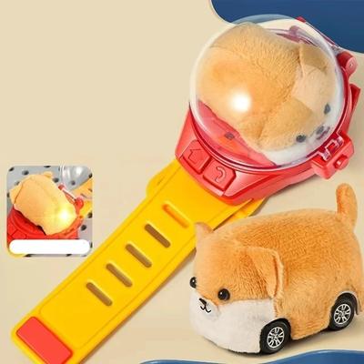 Discount Dollar Deals Children RC Car Mini Watch Toys With LED Lights, RC Car Toy, Watch Rabbit Crab Racing Toys For Girls Boys, Birthday yellow
