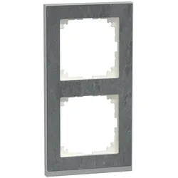 Merten MEG4020-3669 M-Pure Decor-Rahmen, 2fach, Schiefer/aluminium, M-Pure Decor MEG40203669