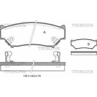 Triscan Bremsbelagsatz, Scheibenbremse [Hersteller-Nr. 811069001] für Suzuki