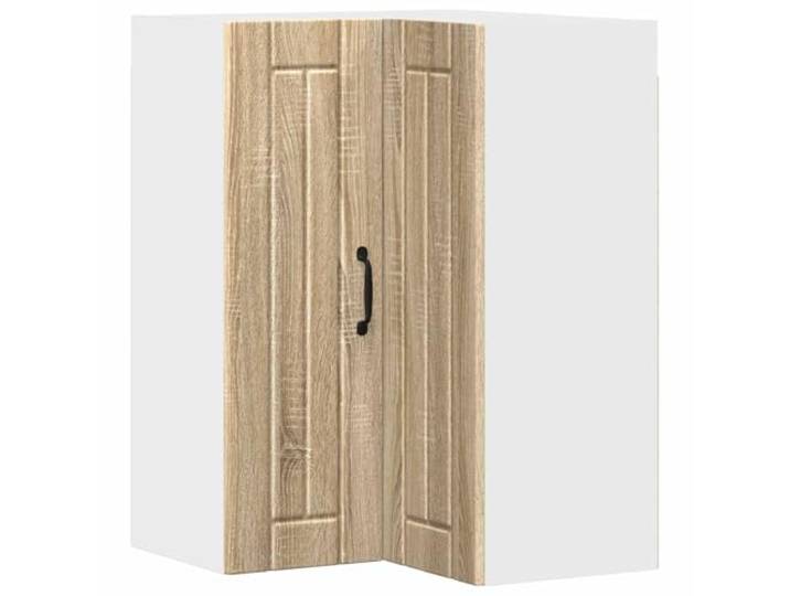 Leasha Eckschrank für Küche, Wandschrank, Küchenoberteil, Lucca, Sonoma-Eiche, 57 x 57 x 80 cm