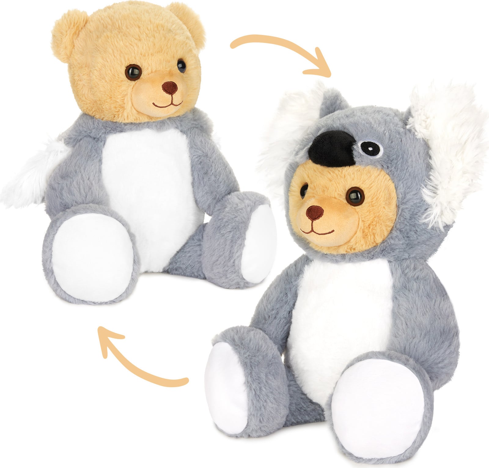 BRUBIES Knuffelbeer Koala - 25 cm pluche knuffel in koala-kostuum met kap