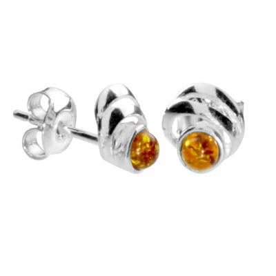 Paar Ohrstecker OSTSEE-SCHMUCK "- Ulrike - Silber 925/000 - Bernstein" Gr. 8, silber (silber 925, silberfarben, weiß), Ohrringe, Damen, 8, Silber 925 (Sterlingsilber)