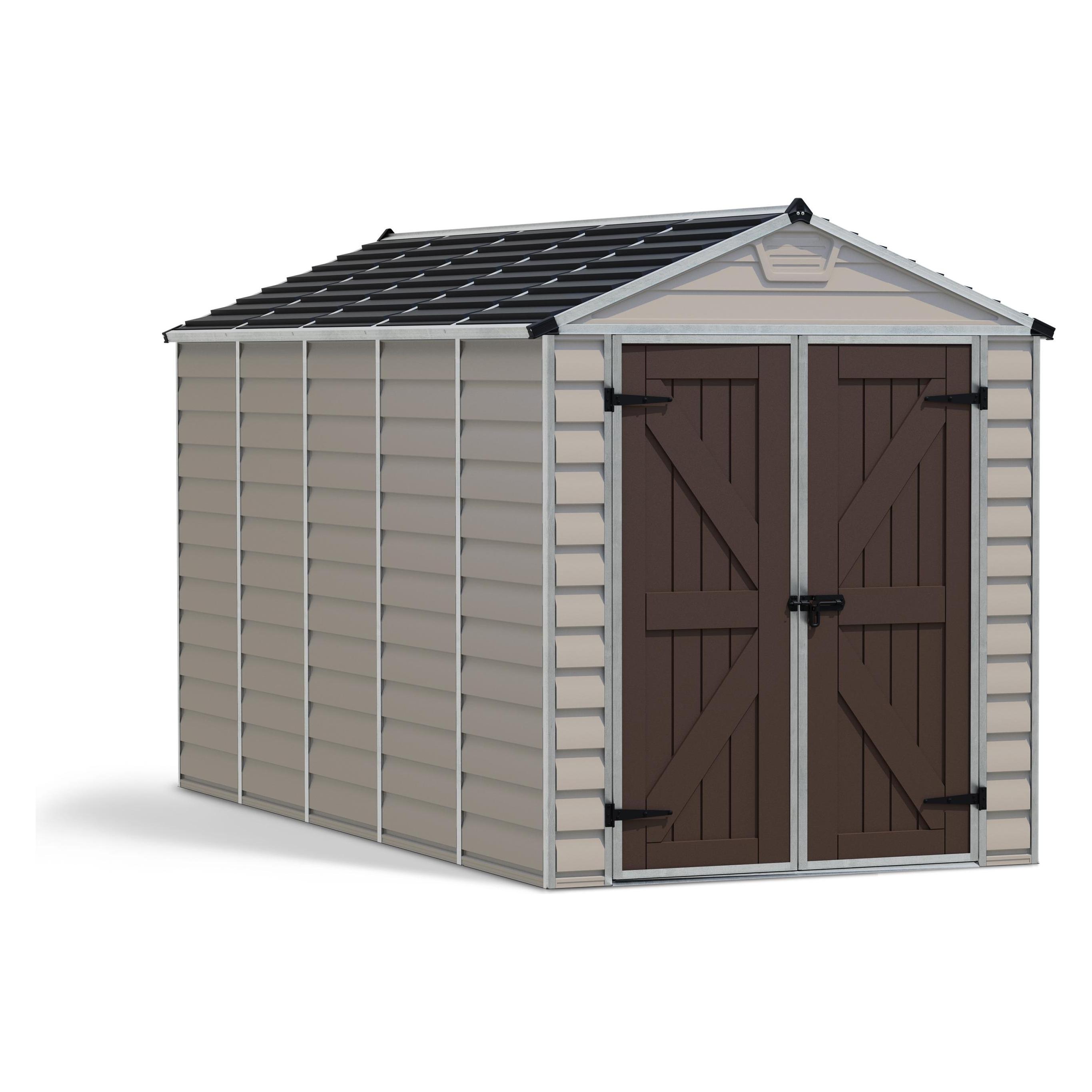 Palram Gerätehaus - Canopia Skylight 6x12 Tan mit Fussboden 380 x 185,5 cm braun (31619803)