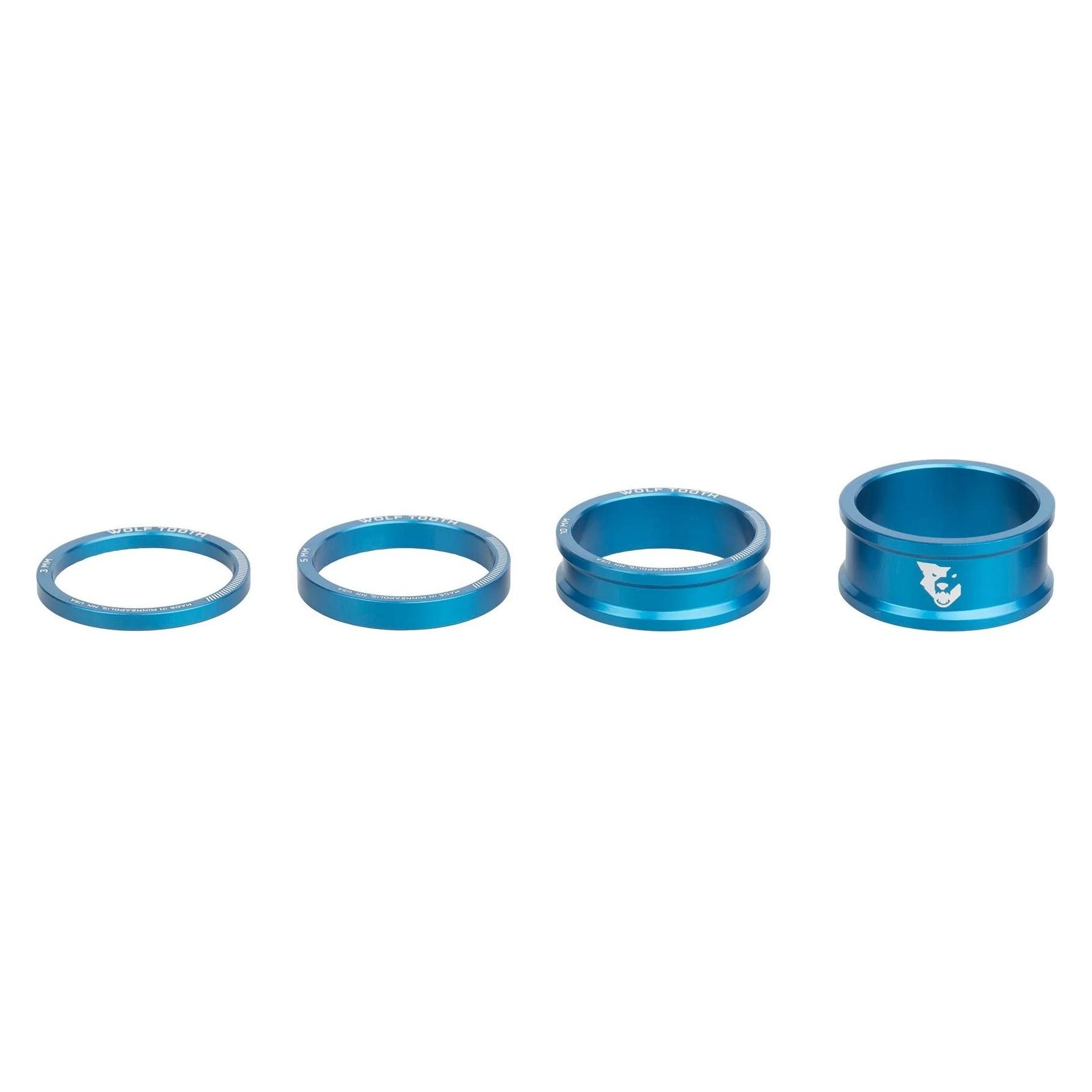 Wolf Tooth Precision Headset Steuersatz Spacer Kit (SPACER-BLU-KIT1)
