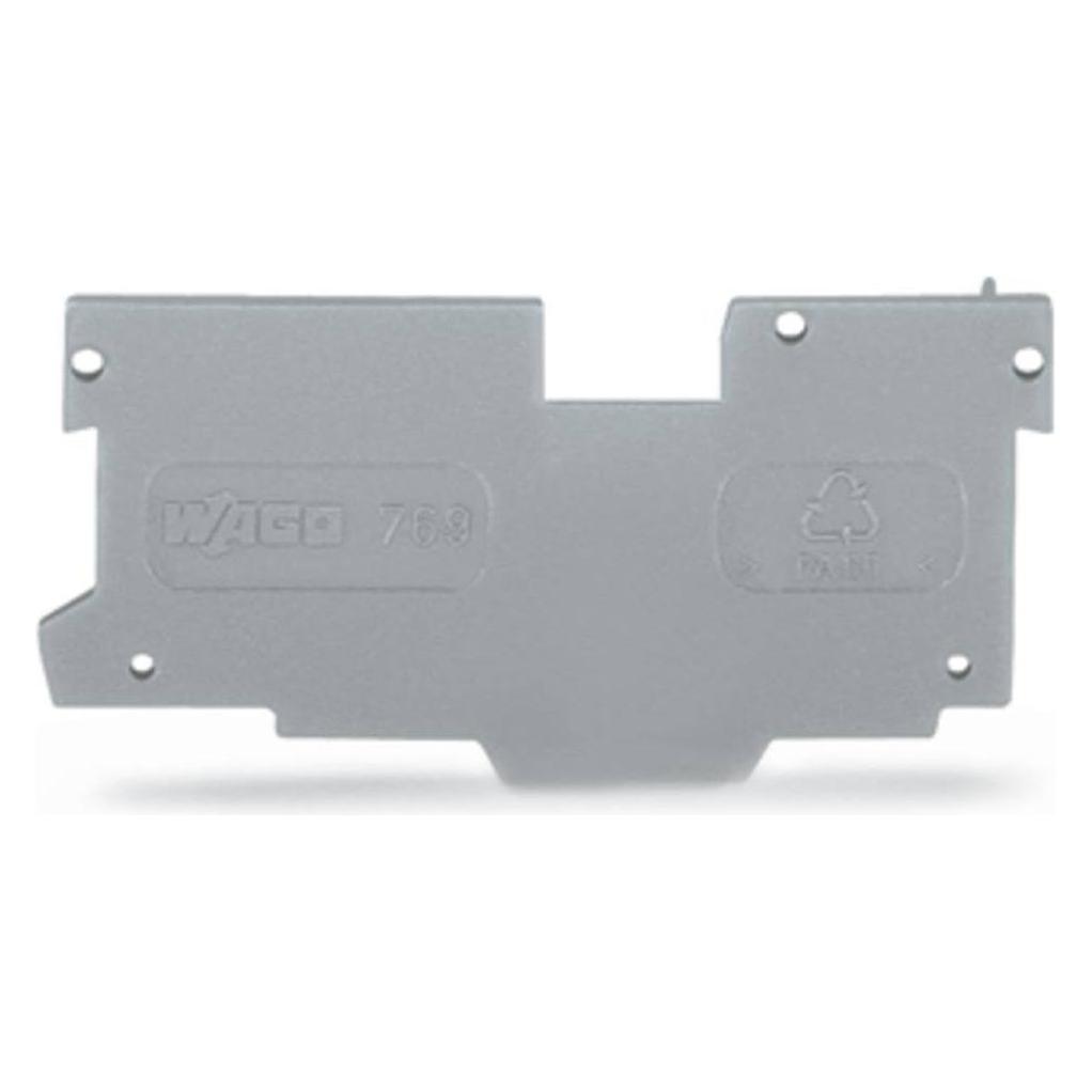 Wago 1 Conductor 1 Pin Carrier Grey End Plate (Anschlussleiste) (769-307)