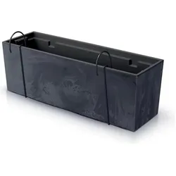 Prosperplast, Blumentopf, Blumentopf mit Haken Urbi Case Beton Effect DUC600EW Anthrazit< (58 x 18 x 19.50 cm)