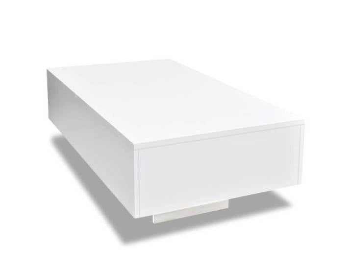 Moderne Table basse Haute brillance Blanche montage facile(9281)