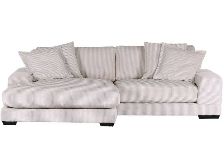 Ecksofa GUTMANN FACTORY, beige (natur), B:280cm H:57cm T:190cm, 100% Polyester, Sofas, Ecksofa