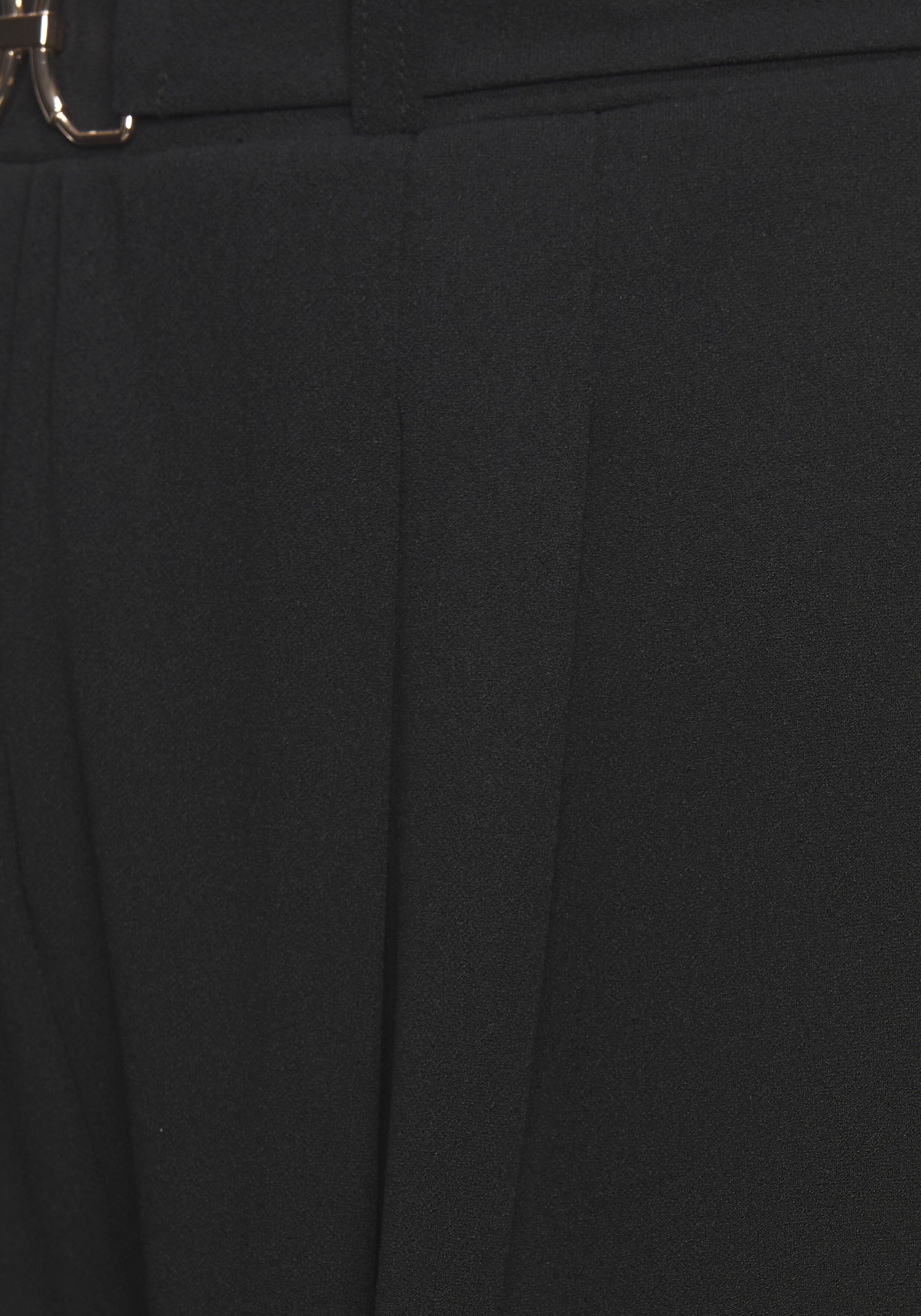 Schlupfhose LASCANA "aus bügelfreier Ware mit weitem Bein", Damen, Gr. 38, N-Gr, blau (schwarz), Crêpe, Obermaterial: 95% Polyester, 5% Elasthan, unifarben, figurumspielend lang, Hosen Schlupfhose, Sommerhose, sommerlich elegant, Business chic schwarz 38,