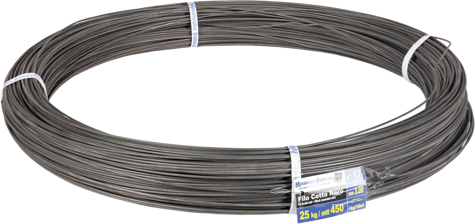 Metallurgica Irpina MATASSA FILO COTTO NERO 14 10 kg 2,2 mm