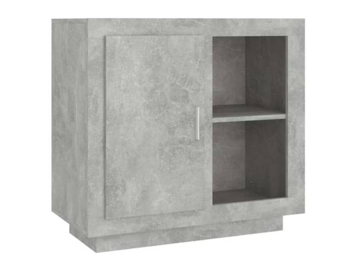 HGFDVCMR Sideboard Betongrau 80x40x75 cm Kommode Anrichte Flur Moderne Anrichte aus Holzwerkstoff mit 2 Böden für Wohnzimmer und Schlafzimmer. Pflegeleicht und stabil.