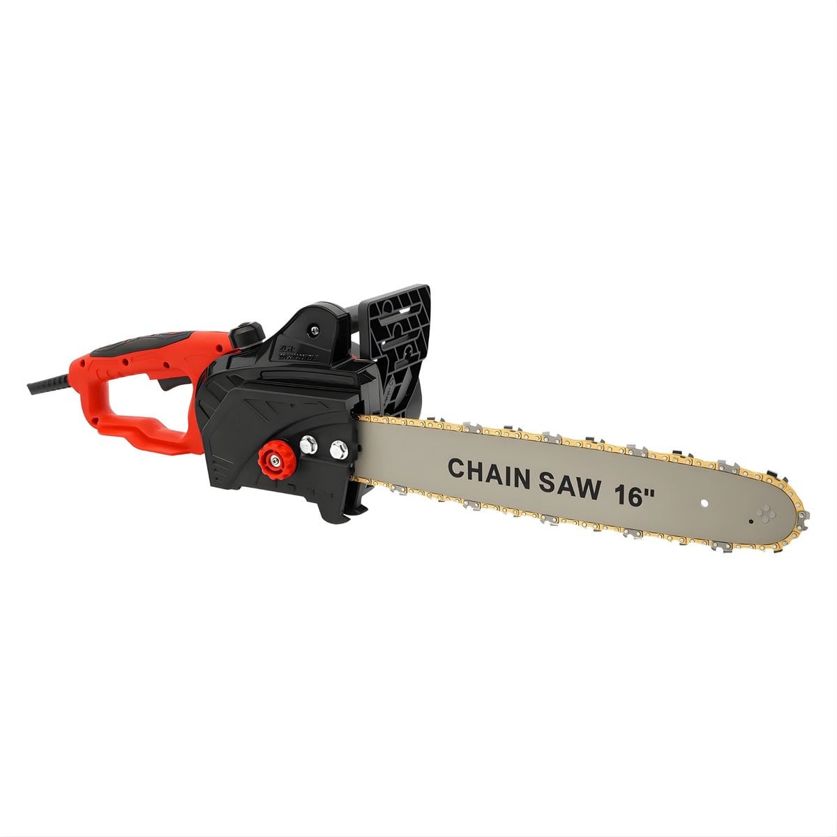 2000W Elektrische Kettingzaag 16 Inch Rood – Krachtige Draagbare Houtzaag met 1.5 m Snoer